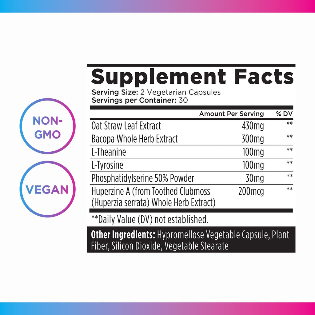 Livingood Daily Brain Supplements for Memory & Focus, Nootropic Pills with Bacopa, L Theanine, L Tyrosine, Amino Acids & More, Cognitive Support for Men & Women, Vegan, Gluten Free, 60 Capsules Livingood DailyBuy Supplements Australia