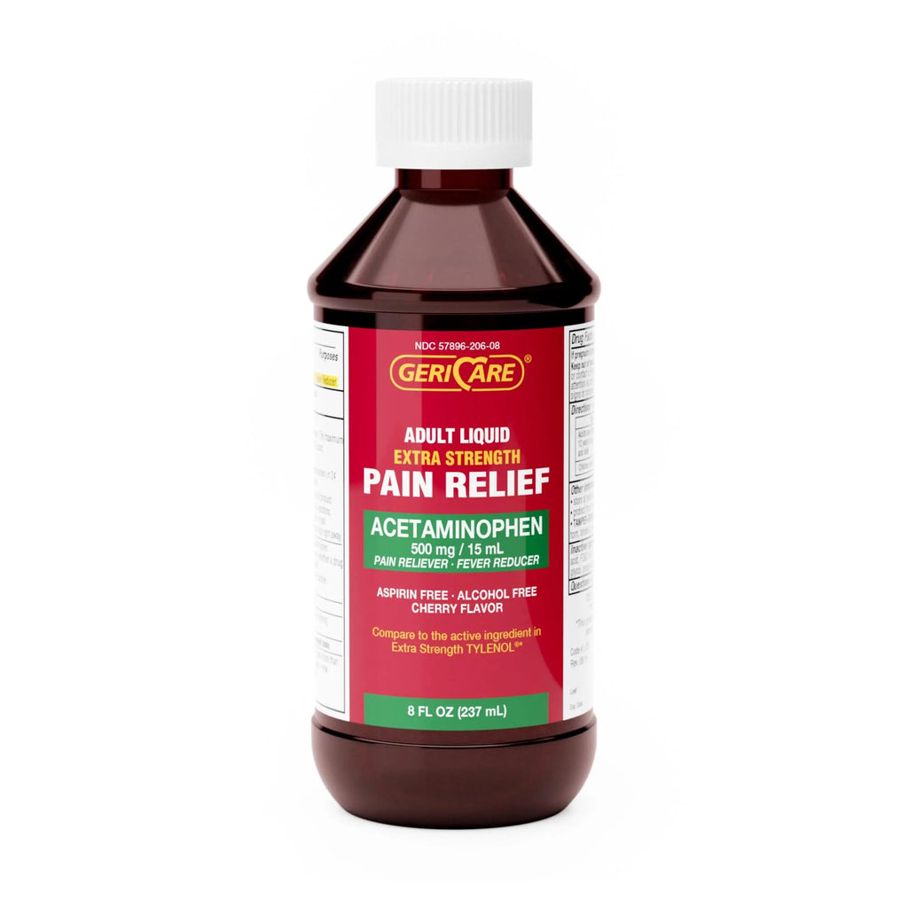 GeriCare Extra Strength Acetaminophen 500 mg Adult Liquid Pain Relief, Fever Reducer, 8 FL OZ (Pack of 1) GeriCareBuy Supplements Australia