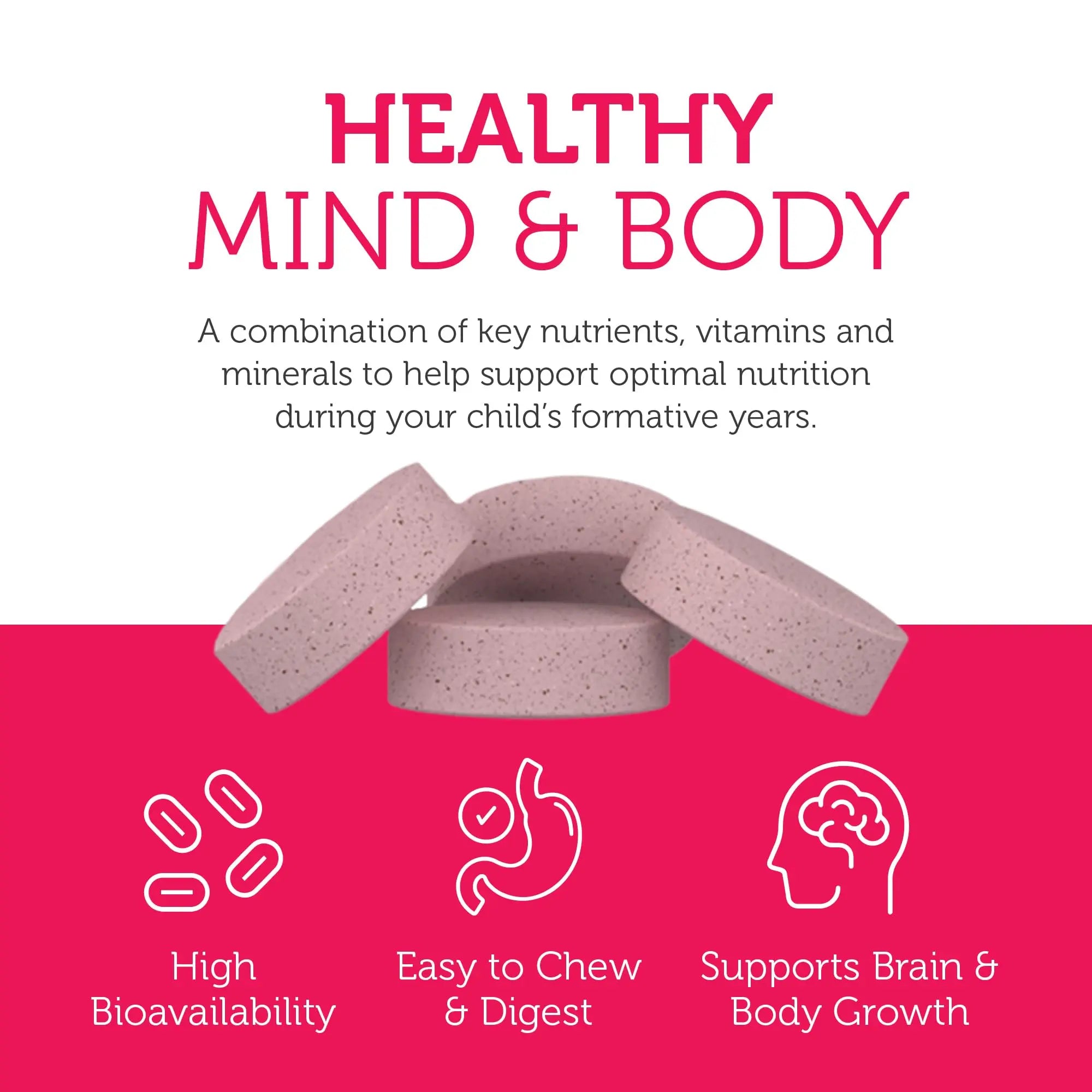Zahler Kids Multivitamin Chewable Vitamin Tablet - Complete One Daily Vitamins Supplement - Contains 20+ Minerals ZahlerBuy Supplements Australia