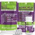 Intimate Rose Boric Acid Vaginal Suppositories - 30 Count (600mg) + 37 Applicators - Feminine Balance