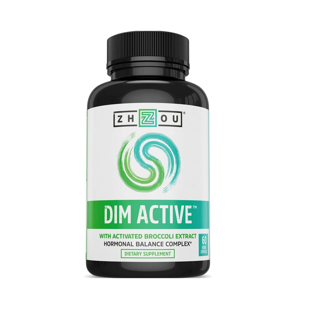 Zhou DIM Active - DIM Supplement, Hormone Balance for Women & Men, Hormonal Support with 250mg Diindolylmethane - 60 Vegan Capsules ZHOUBuy Supplements Australia