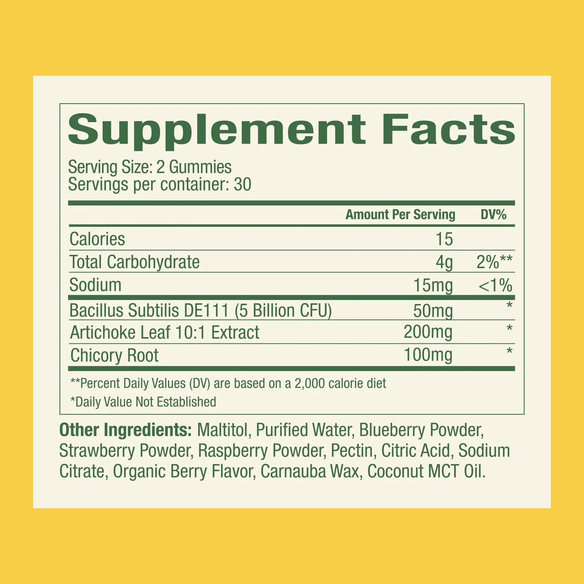 Plant People WonderBiome 2-in-1 Prebiotic + Probiotic Gummies – Zero-Sugar Vegan Digestive Health & Bloating Relief – 5 Billion CFU Bacillus Subtilis DE111 + Artichoke & Chicory – 60 Count Plant PeopleBuy Supplements Australia
