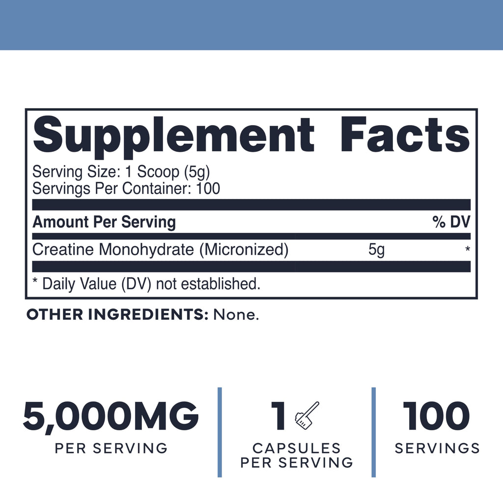 Type Zero Creatine Monohydrate Powder (Unflavored | 500g), 5000 mg Per Serving, Micronized, Zero Sugar, Keto Friendly & Gluten Free, 100 Servings Type ZeroBuy Supplements Australia