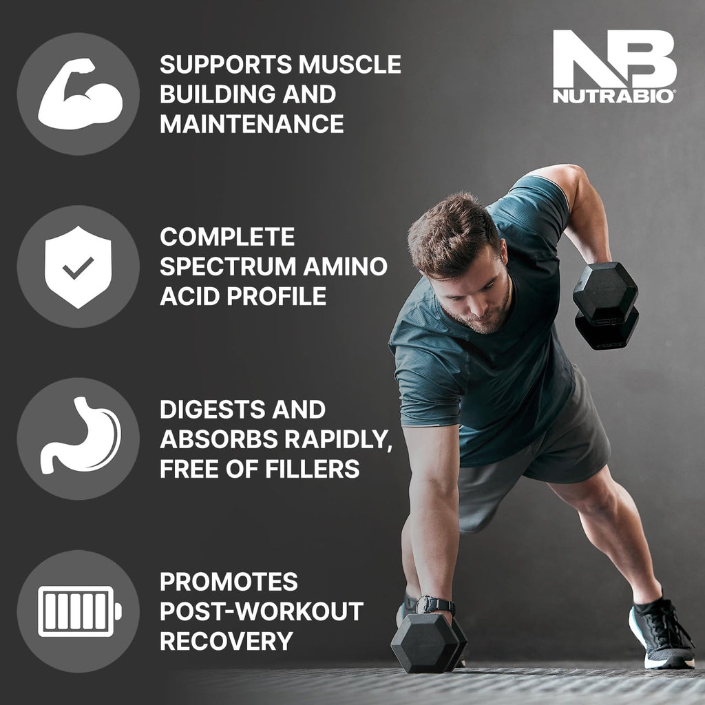 NutraBio Classic Whey Protein Powder- 25G Protein Per Scoop - Full-Spectrum Amino NutraBioBuy Supplements Australia