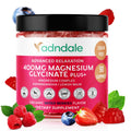 Adndale 90 CT Magnesium Glycinate 400 mg Gummies with Ashwagandha, Magnesium Malate & Taurate, Sugar Free Magnesium Gummies