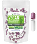 XPRS Nutra Size 00 Empty Capsules - 100 Count Empty Vegan Capsules - Vegetarian Empty Pills - DIY Vegetable Capsule Filling- Veggie Pill Caps (Lavender/White) XPRS NutraBuy Supplements Australia