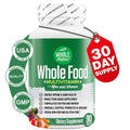 Whole Nature Whole Food Multivitamin for Men and Women Complete Daily Superfood Vitamins Plus Minerals Digestive Enzymes Whole Nature