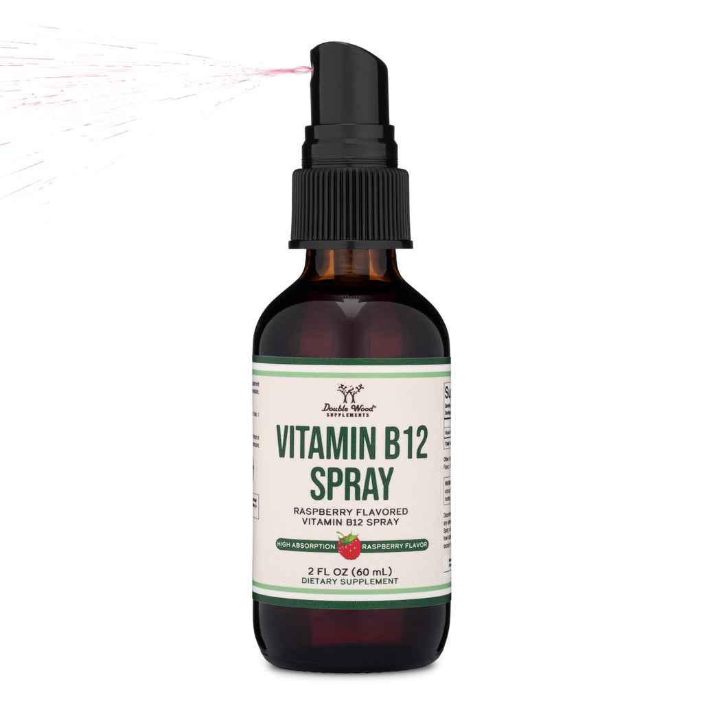 Vitamin B12 Sublingual Spray (2 Spray Dose of Vitamin 12 1000mcg, 3 Spray Serving Size Double Wood SupplementsBuy Supplements Australia
