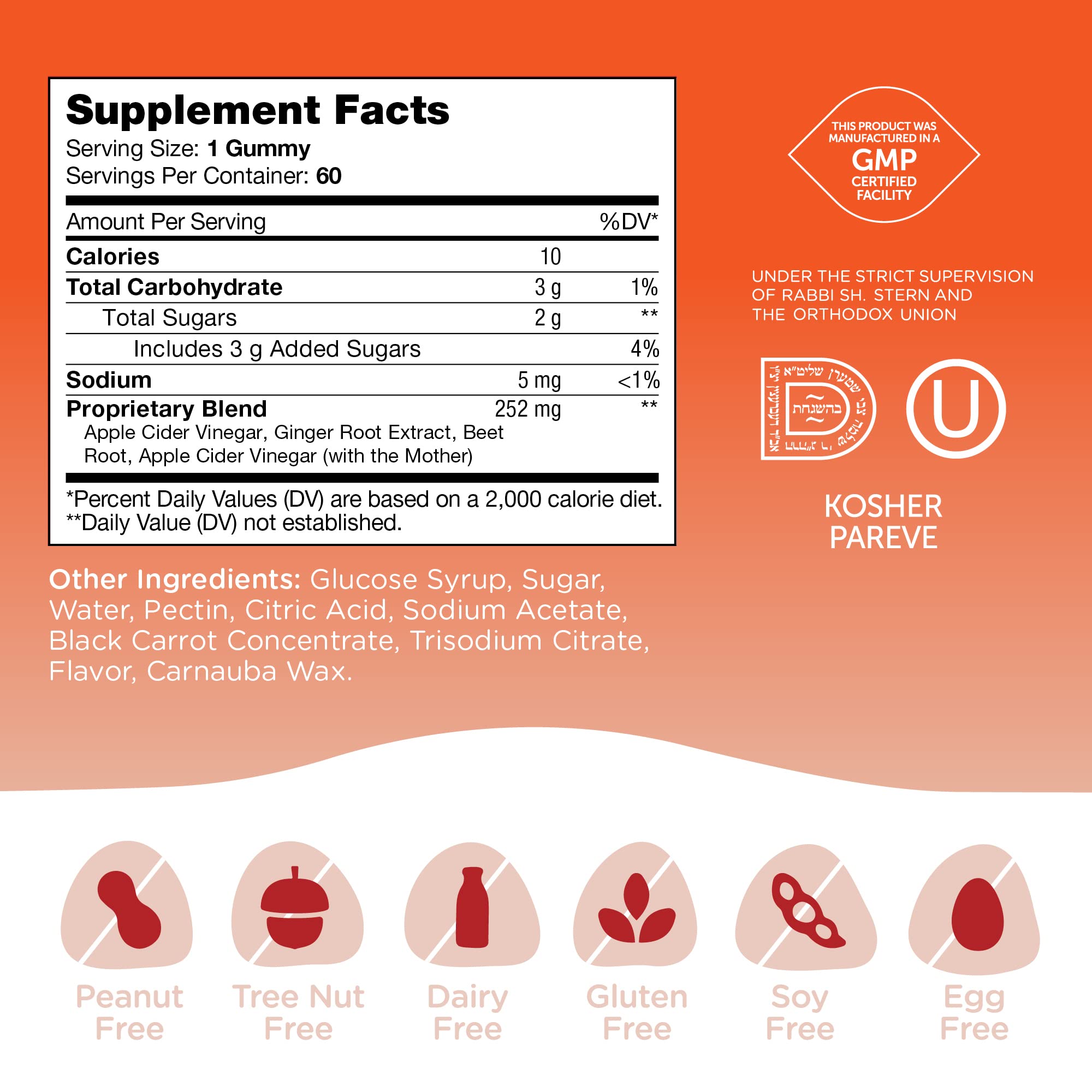 Zahler - Apple Cider Vinegar Gummies Kosher & Delicious ACV for Women Men Raw ZahlerBuy Supplements Australia