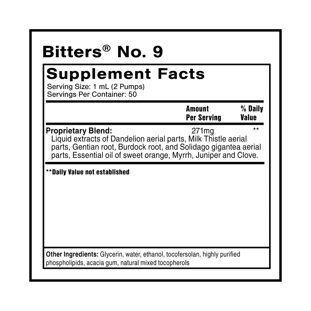 Quicksilver Scientific Dr. Shade's Bitters No. 9 - for Digestion - Fast Acting Liposomal Digestive Bitters with Milk Thistle, Burdock Root & Juniper Essential Oil - Digestive Support (50ml) Quicksilver ScientificBuy Supplements Australia