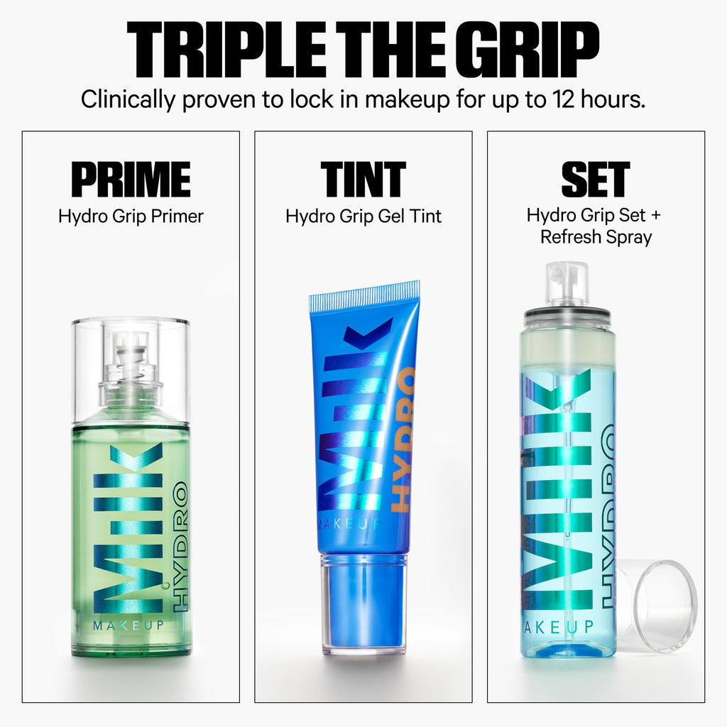 Milk Makeup Hydro Grip Set + Refresh Spray with Hyaluronic Acid – Sets Makeup + Hydrates Skin for Up to 12 Hours – Long-Lasting, Alcohol-Free Facial Mist for Dewy, Radiant Skin – 1.69 oz Milk Makeup buy supplements Au