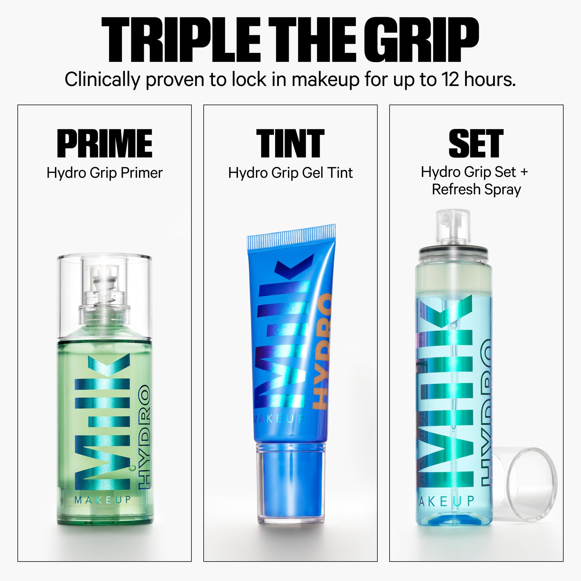 Milk Makeup Hydro Grip Set + Refresh Spray with Hyaluronic Acid – Sets Makeup + Hydrates Skin for Up to 12 Hours – Long-Lasting, Alcohol-Free Facial Mist for Dewy, Radiant Skin – 1.69 oz Milk Makeup buy supplements Au