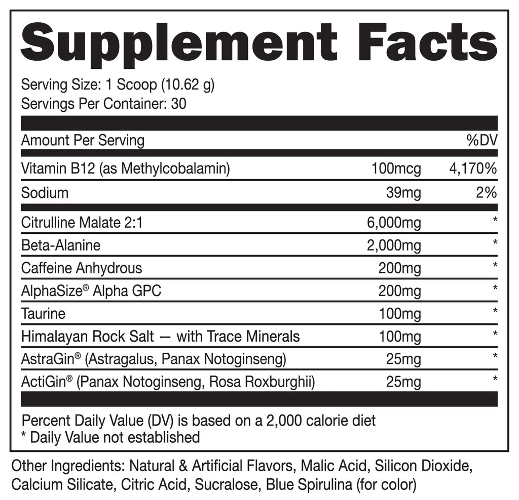 Bucked Up Pre Workout 6 Grams Citrulline, 2 Grams Beta Alanine, and 3 Other Registered Bucked UpBuy Supplements Australia