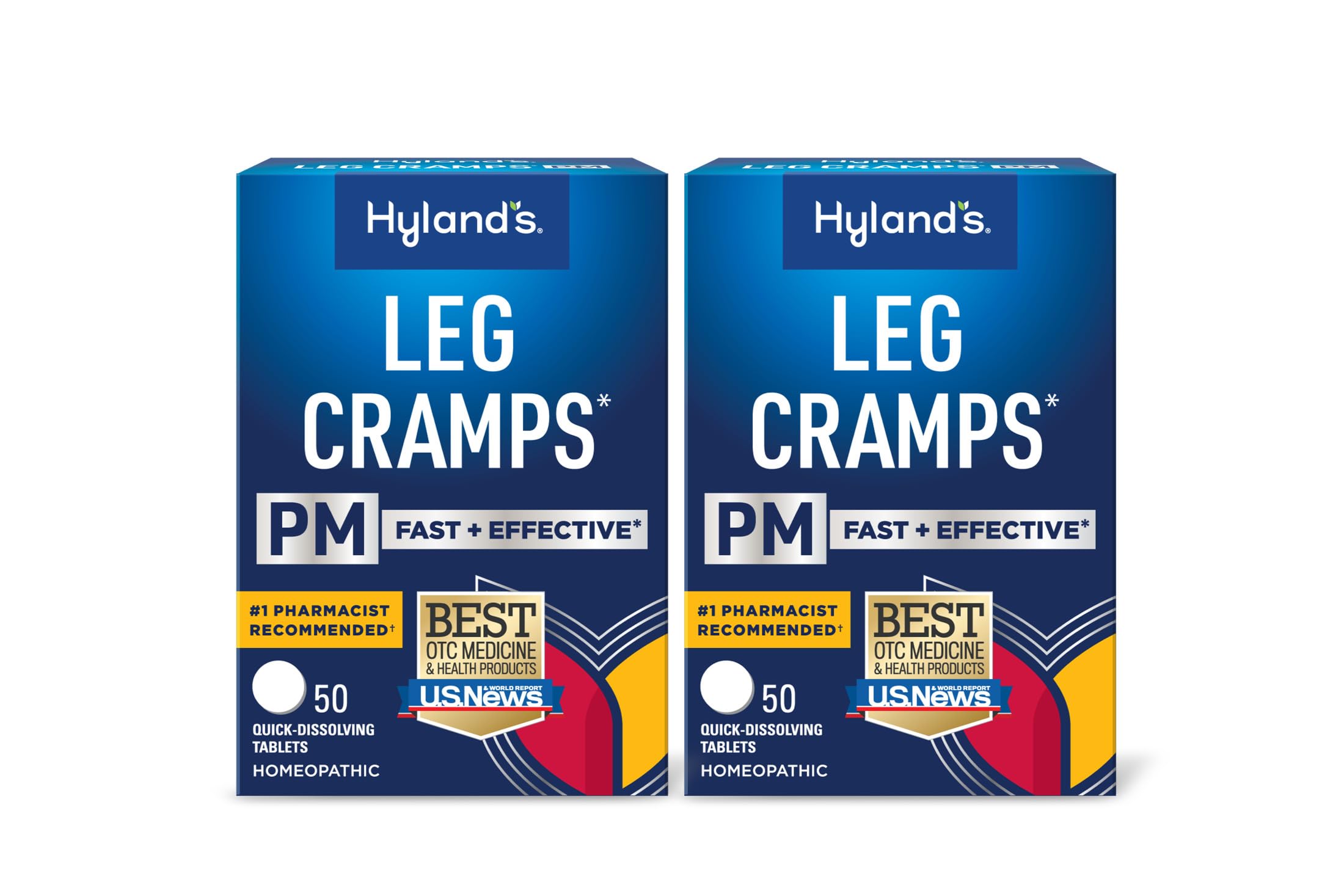 Hyland's Leg Cramps PM, Relief of Nighttime Leg, Calf, and Foot Cramps, 50 Quick-Dissolving Tablets 2-Pack (100 Total) Hyland'sBuy Supplements Australia