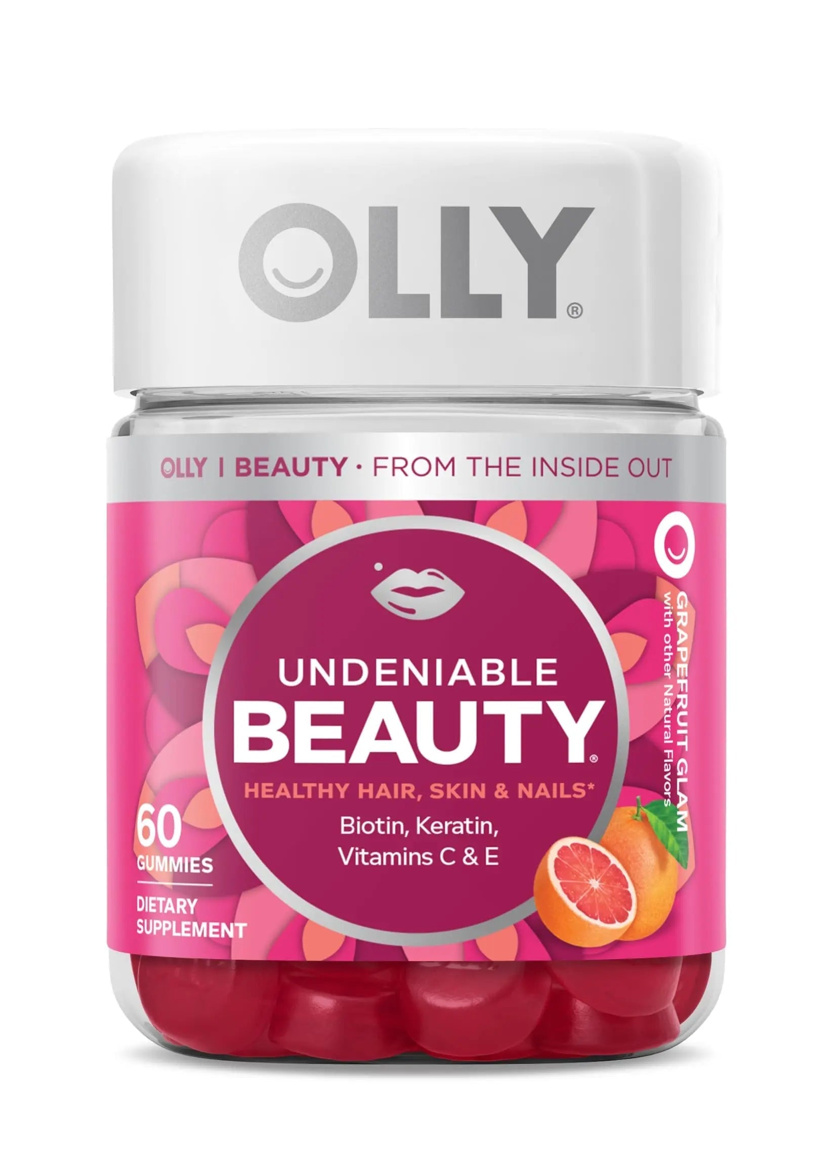 OLLY Undeniable Beauty Gummy & Flawless Complexion Gummy, Clear and Healthy Skin Support, Vitamins E, A, Zinc, Chewable Supplement, Berry - 50 Count (Pack of 1) OLLYBuy Supplements Australia