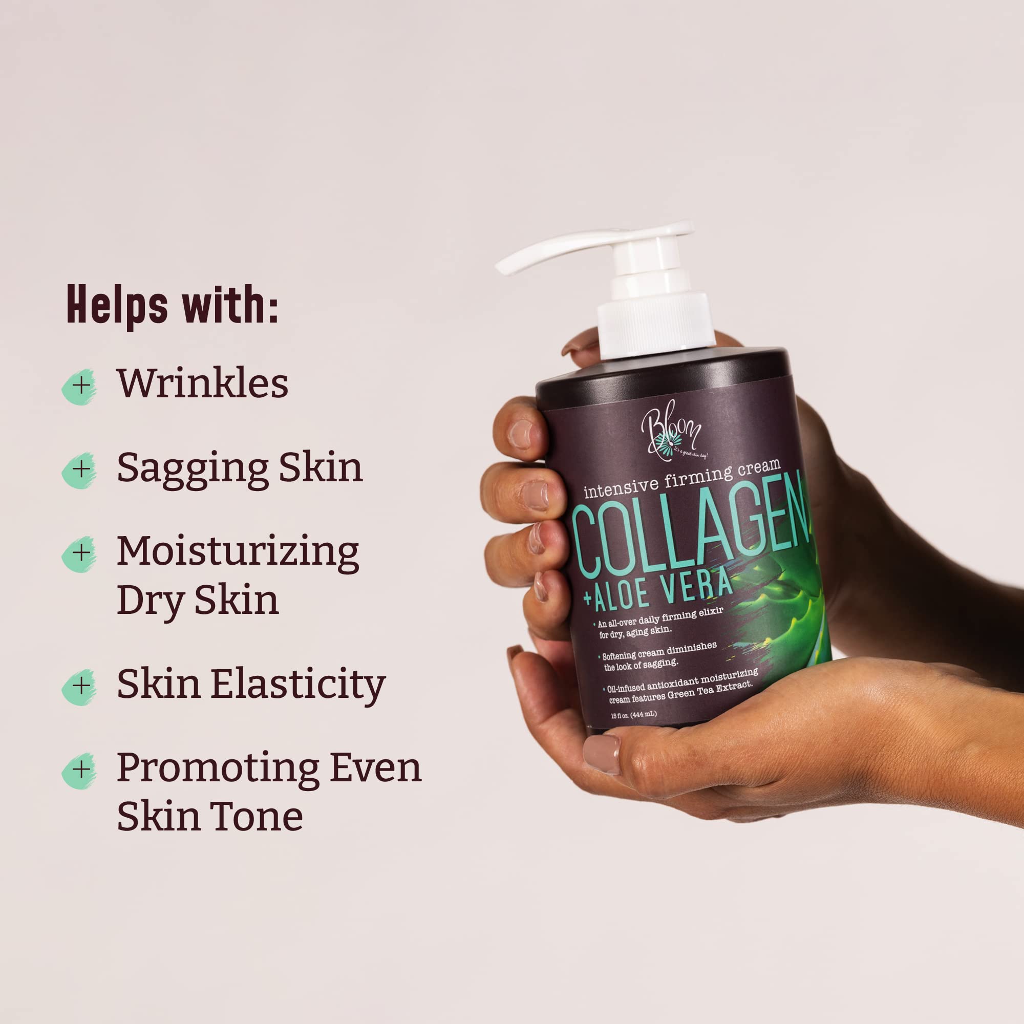 BLOOM Collagen Lotion Skin Care Firming Body Cream, Intensive Anti Aging Moisturizer BLOOM IT'S A GREAT SKIN DAY!Buy Supplements Australia