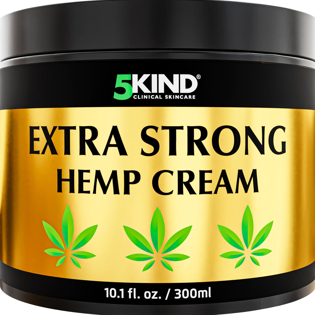 5kind Extra Strong Hemp Cream 10.1 fl oz - Maximum Strength - Natural Topical Cream - Muscle Rub for Lower Back, Joints, Neck, Knees, Shoulders 5kind clinical skincareBuy Supplements Australia