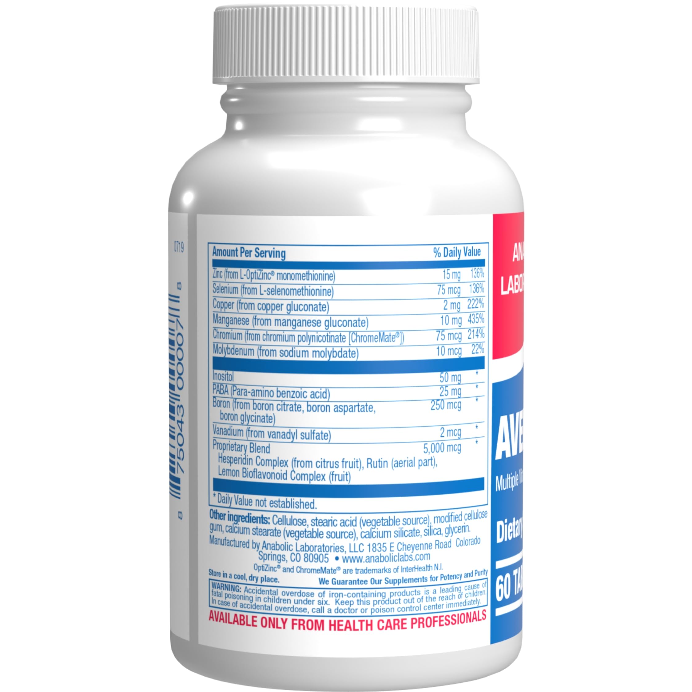 30-In-1 Adult Multivitamin with Iron - Antioxidant Rich Over 50 Multivitamin for Women and Men with Vitamins A C D E B Complex Zinc Magnesium Myo Inositol Citrus Bioflavonoids & More - 1 Month Supply Anabolic LaboratoriesBuy Supplements Australia