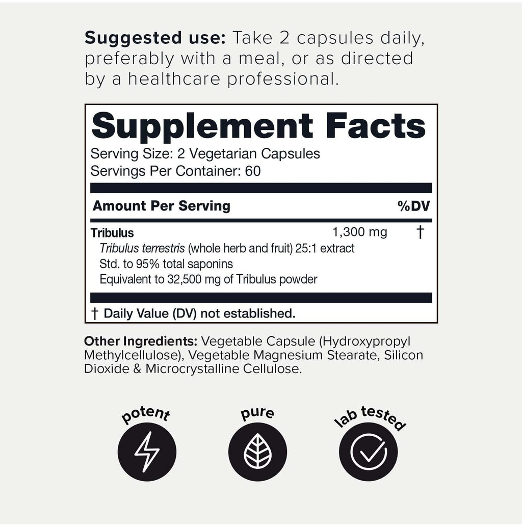 Toniiq Ultra High Strength Tribulus Capsules - 95% Steroidal Saponins - 1300mg Concentra ToniiqBuy Supplements Australia