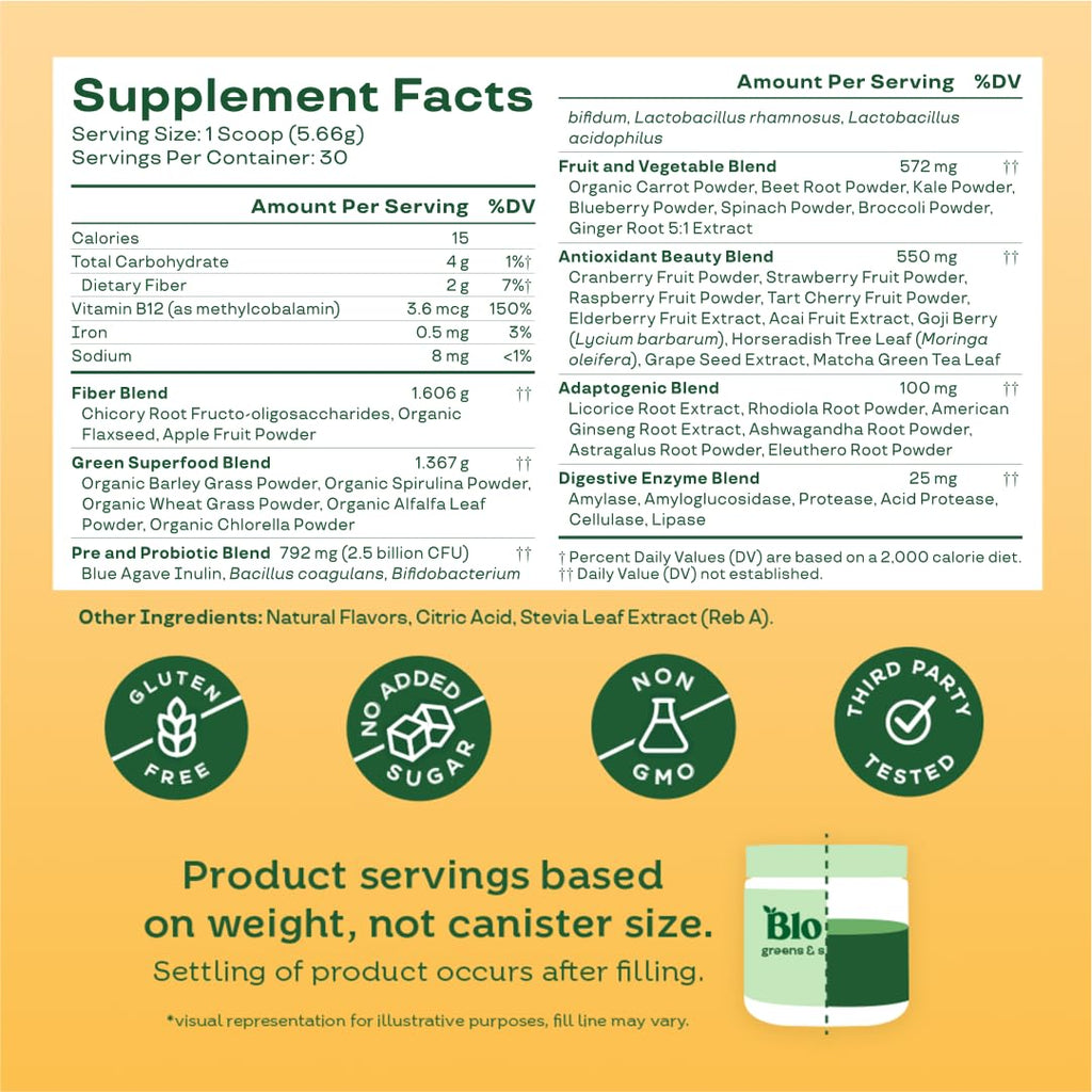 Bloom Nutrition Superfood Greens Powder, Digestive Enzymes with Probiotics and Prebiotics, Gut Health, Bloating Relief for Women, Chlorella, Green Juice Mix with Beet Root Powder, 30 SVG, Mango Bloom Nutrition buy supplements Au