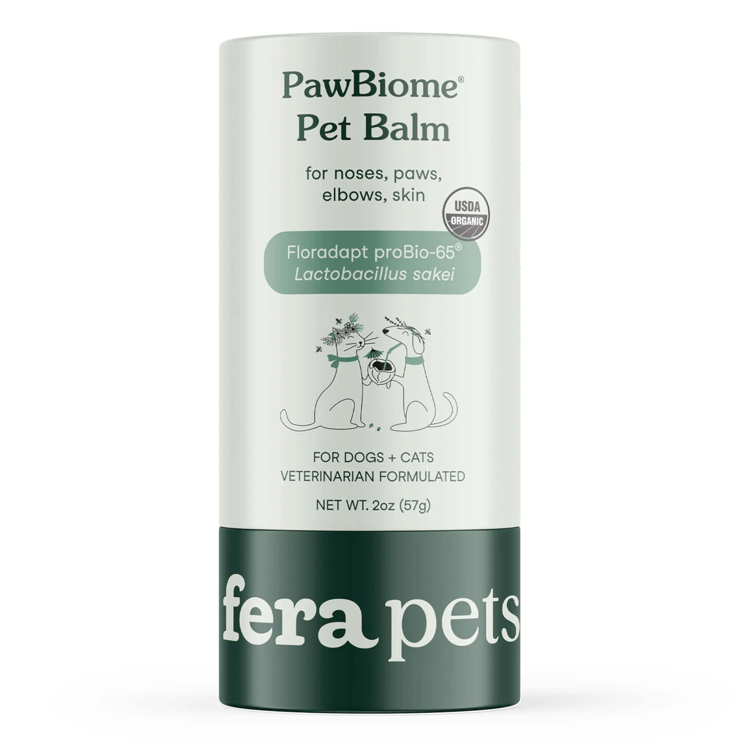 Fera Pets PawBiome® - Cat & Dog Balm for Paws and Nose with Postbiotics - Encourages Skin Recovery - Balances Skin Microbiome - Supports The Skin's Natural Barrier - 2 oz Stick Fera PetsBuy Supplements Australia