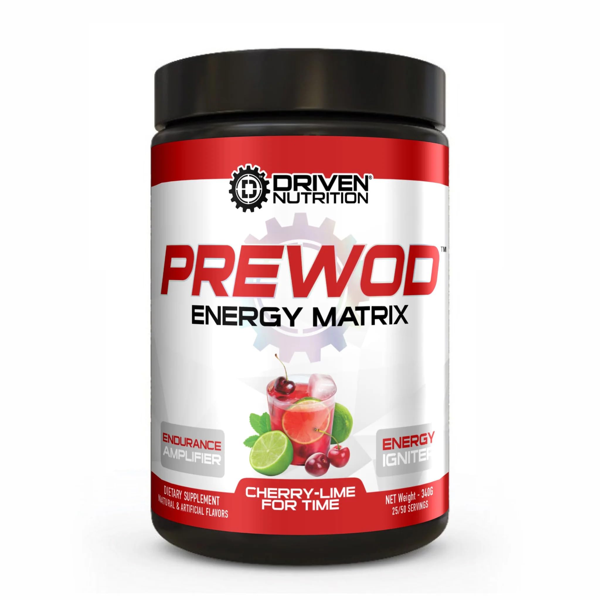 Driven PREWOD Energy Matrix, 50 Servings - Pre-Workout Supplement with Caffeine 