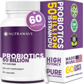 Nutrawave 50 Billion Probiotics for Women & Men, 15 Strains Active Culture. Relieves Bloating & Constipation, Improved Digestion & Gut Health Supplement, Vegan. 60 Powerful Small Capsules. Nutra WaveBuy Supplements Australia