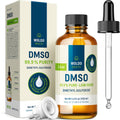 Woldo Health DMSO bottle with packaging and dropper on a white background