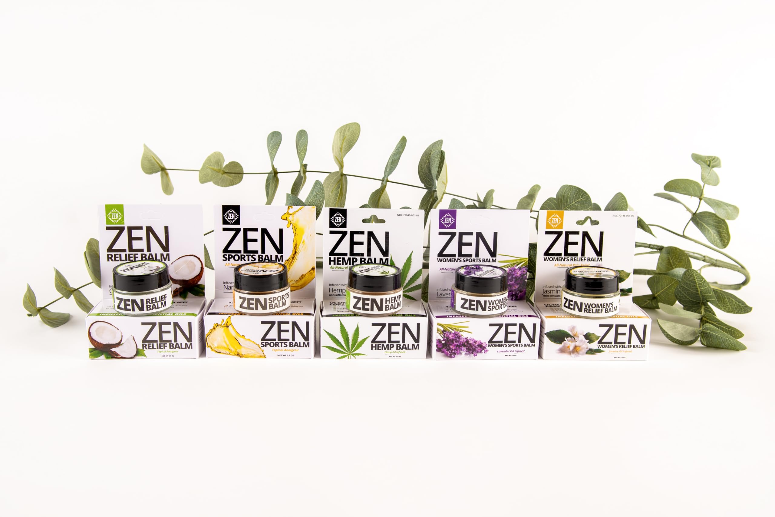 ZEN Variety Pack – Plant-Based Topical Balm Collection – Includes Relief, Sports, Women’s Sports, Women’s Relief & Hemp – 0.7 oz Each – #TrustedByLegends ZENBuy Supplements Australia