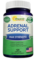 aSquared Nutrition Adrenal Support & Cortisol Manager Supplement (120 Capsules)-Adrenal Health w/Vitamin C Complex Pills to Support Fatigue & Stress Relief-Ashwagandha, L-Tyrosine, Rhodiola & Ginseng aSquared NutritionBuy Supplements Australia