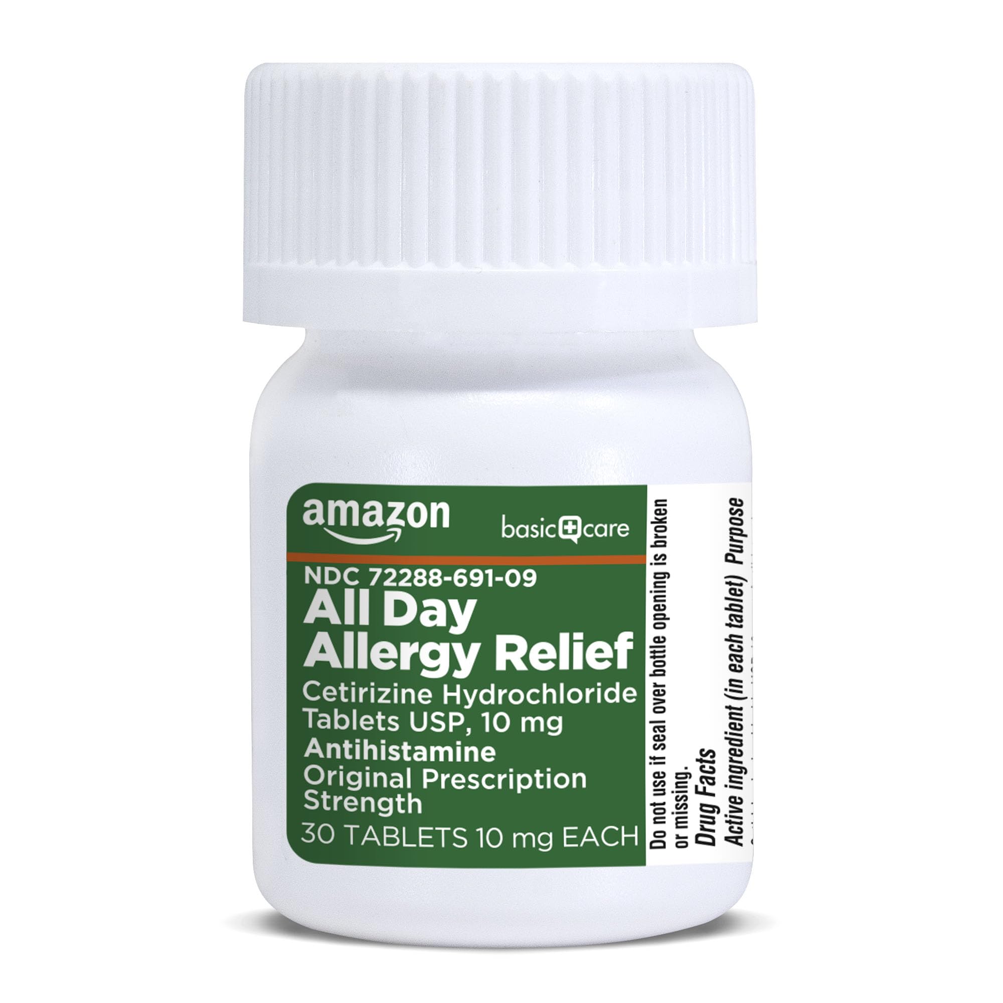 Amazon Basic Care All Day Allergy, Cetirizine Hydrochloride Tablets, 10 mg, 24-Hour Relief for Sneezing, Runny Nose, Itchy Eyes & Throat, Indoor & Outdoor Allergy Relief, 30 Count Amazon Basic Care buy supplements Au