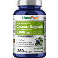 NusaPure Cascara Sagrada 10:1 Extract, 900 mg Equivalent to 9,000 mg per Veggie Caps - 250 Capsules (Non-GMO, Vegan) NusaPureBuy Supplements Australia