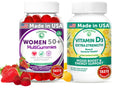Lunakai USA Made Women’s 50+ Multivitamin & Vitamin D3 Gummies Bundle, Supports Bone, Heart, Immune & Energy Health, Non-GMO, Gluten-Free, Delicious Strawberry & Pineapple Flavors, 60ct Each LunakaiBuy Supplements Australia