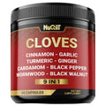 9in1 Clove Supplement Rich in Vitamins & Minerals for Digestive, Immune System, Bone & Heart Health with Cinnamon, Turmeric, Ginger, Cardamom, Garlic, Wormwood, Black Walnut - 60 Capsules - 30 Days NUQIITBuy Supplements Australia