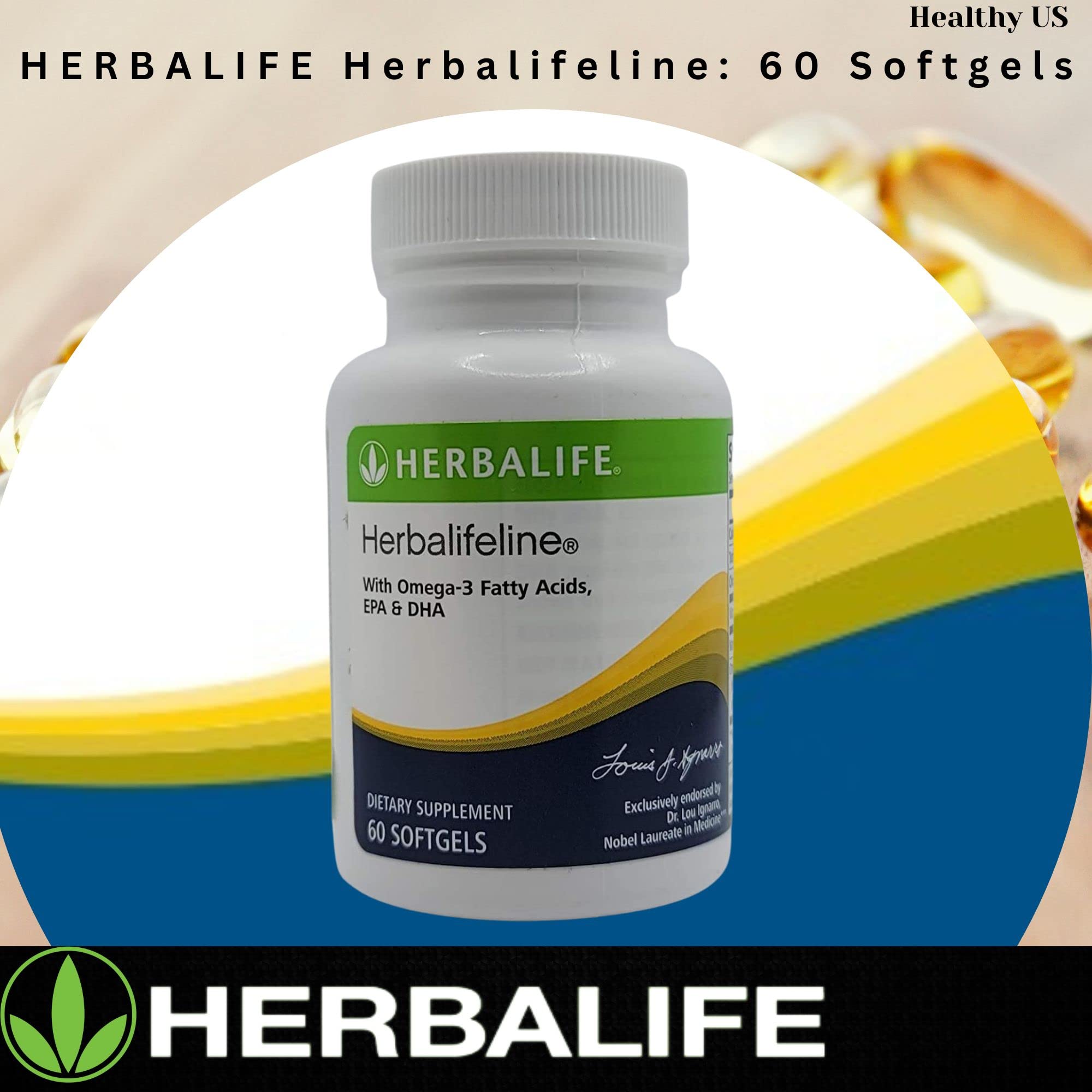Herbalife Herbalifeline: 60 Softgels with Vitamin E, Marine Lipid Complex, Omega-3 Fatty HerbalifeBuy Supplements Australia