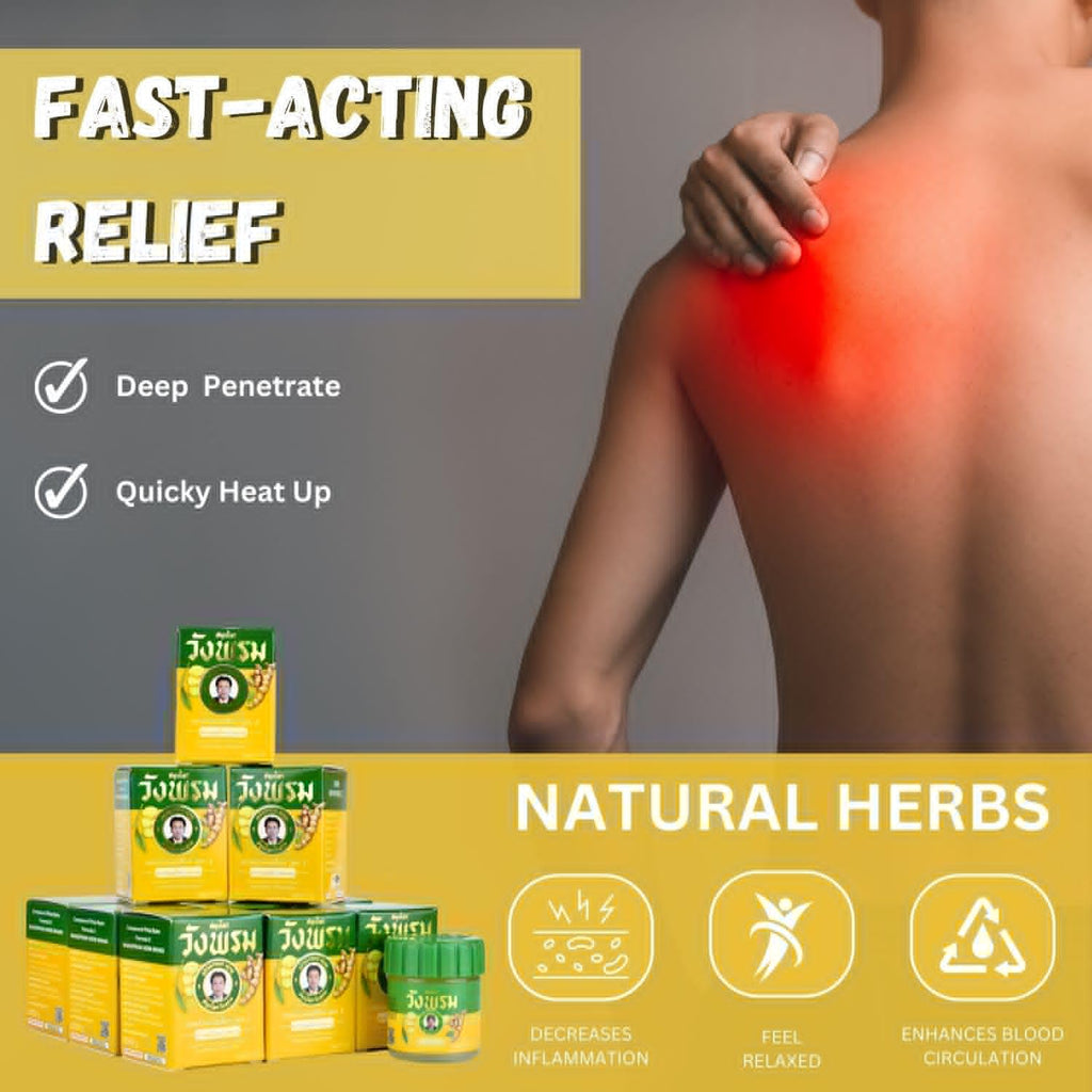 Wang Prom Herbal Balm 5gram Travel Package (Pack of 12) (Yellow) WANG PROMBuy Supplements Australia