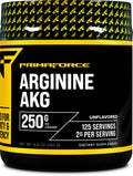 PrimaForce AAKG Arginine Powder, 250 grams (L-Arginine and Alpha-Ketoglutarate Acid)