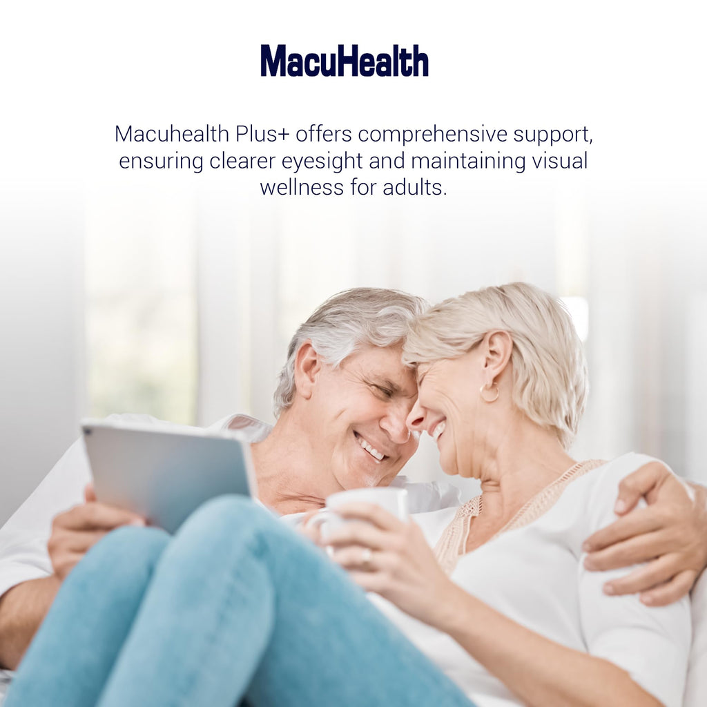 Macuhealth Plus+ Eye Vitamins Supplement for Adults - 90 Day Supply with Lutein, Zeaxanthin, and Meso-Zeaxanthin