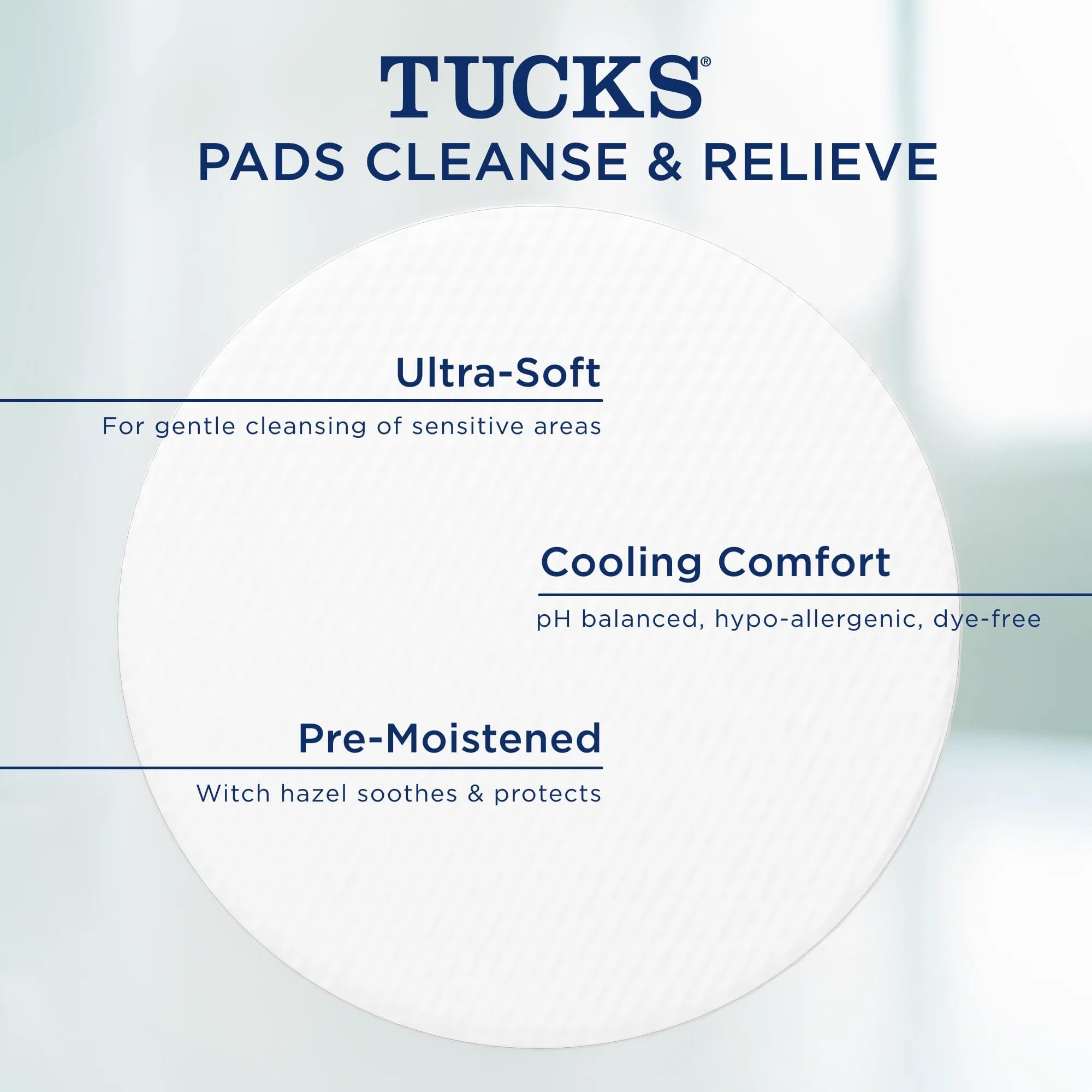 TUCKS Medicated Cooling Pads, 200 Count - Witch Hazel Pads for Sensitive Areas, Cleanse and Protect from Irritation TUCKSBuy Supplements Australia