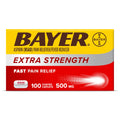 Bayer Aspirin Extra Strength, Aspirin 500mg, Pain Relief Pills, Fever Reducer and Headache Relief for Adults, 100 ct BayerBuy Supplements Australia