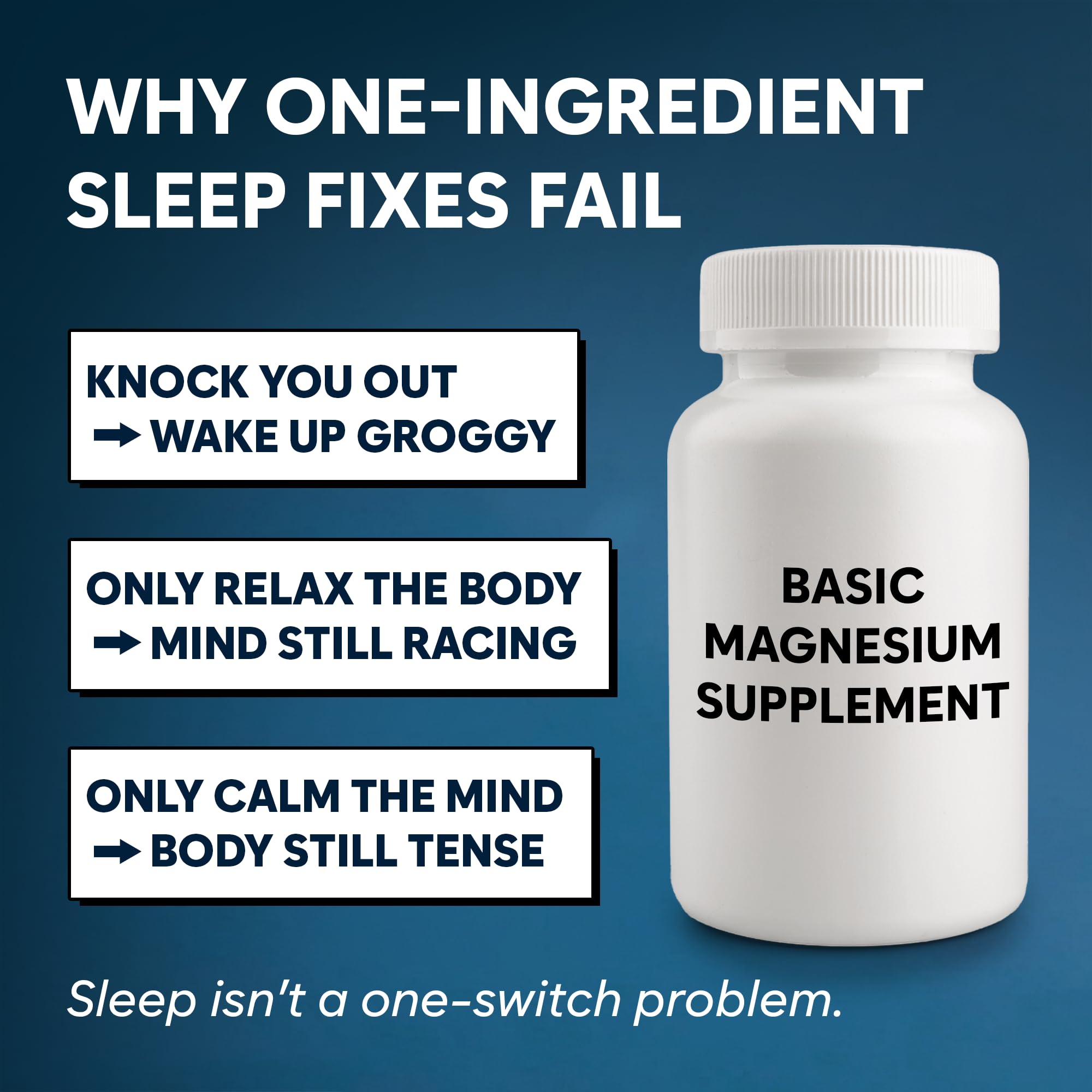Natural Chelated Magnesium Glycinate Sleep Aid - Melatonin-Free Sleep & Stress Relief with KSM-66 Ashwagandha, GABA, L-Theanine & Chamomile for Muscle Relaxation - Made in USA - 90 Capsules FacimeBuy Supplements Australia