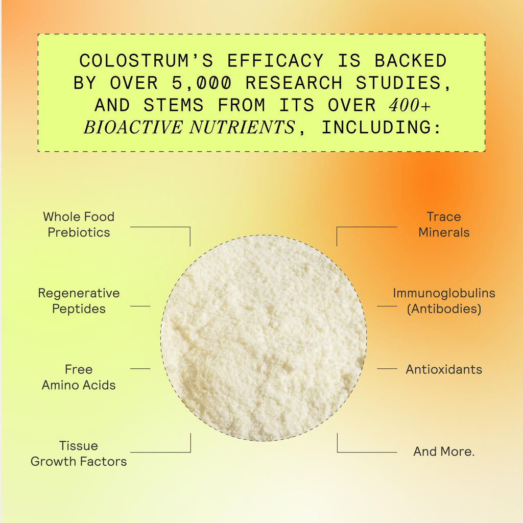 ARMRA Colostrum Powder | Unflavored | Gut Health & Bloating | Skin & Hair | Immunity | Keto, Gluten & Fat-Free | 30 Servings