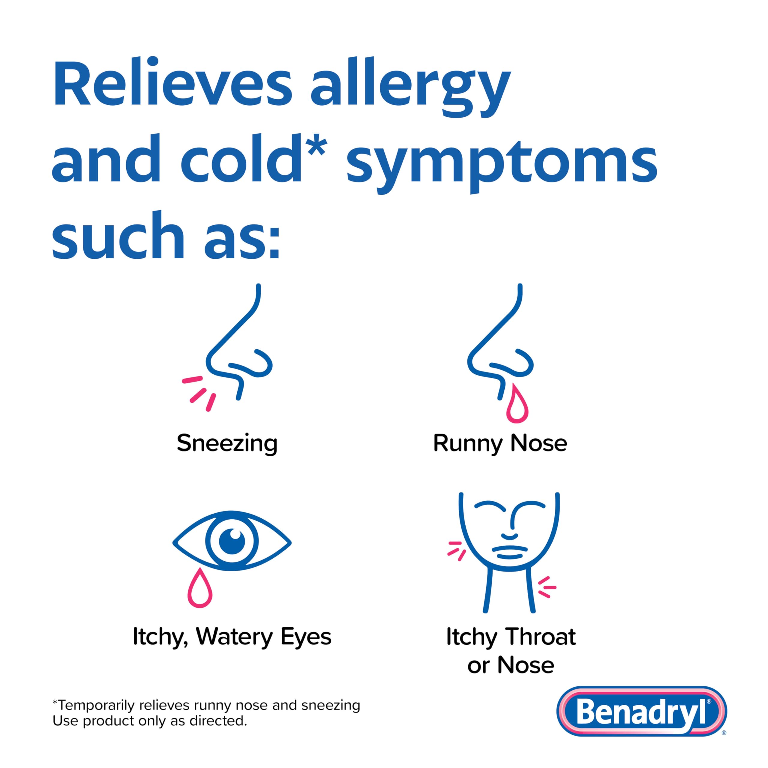 Benadryl Ultratabs Allergy Relief Medicine, 25 mg Diphenhydramine HCl Antihistamine Tablets For Relief of Cold & Allergy Symptoms Like Sneezing, Runny Nose, & Itchy Eyes & Throat, 24 ct Benadryl buy supplements Au