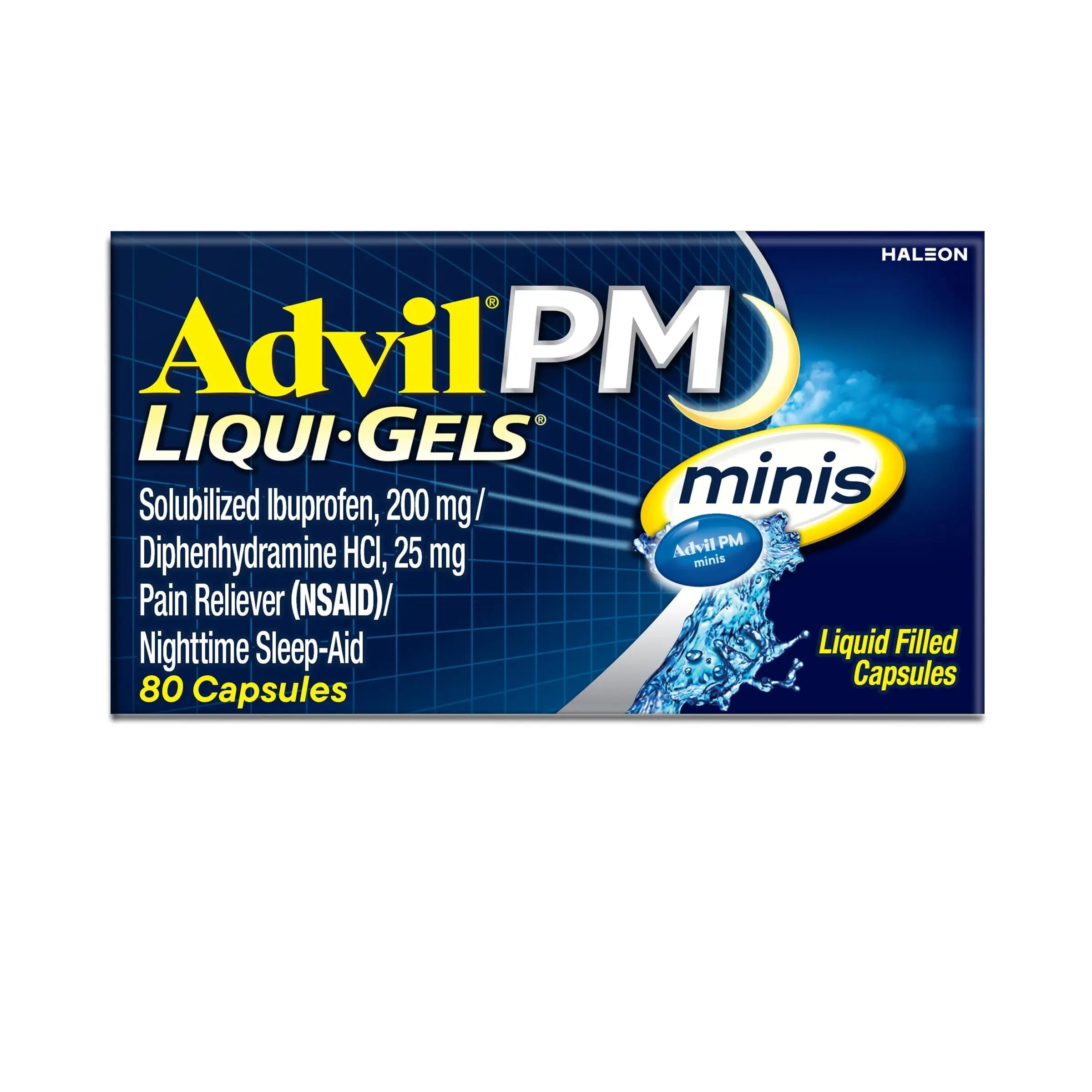 Advil PM Liqui-Gels Minis, 80 Liquid Filled Capsules AdvilBuy Supplements Australia