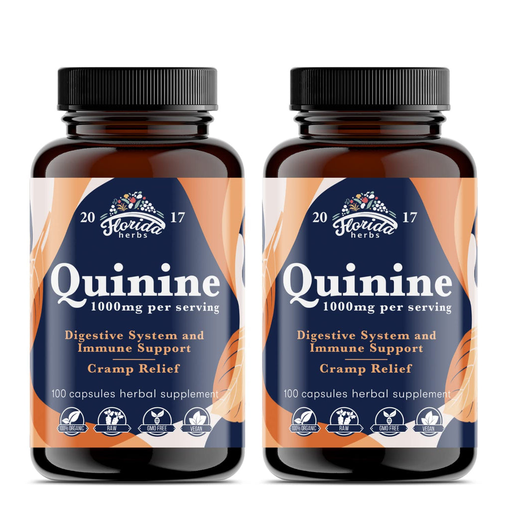 Leg Cramps Support Organic Pills - 1000 mg - Quinine Tablets for Cramp Defense 