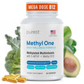 Purest® Methylated Multivitamin for Men & Women | Methylated B12 1000mcg, Biotin, B Complex with 600mcg Vitamin D, Vitamin C, E, A, Methylfolate | Super Natural Goods