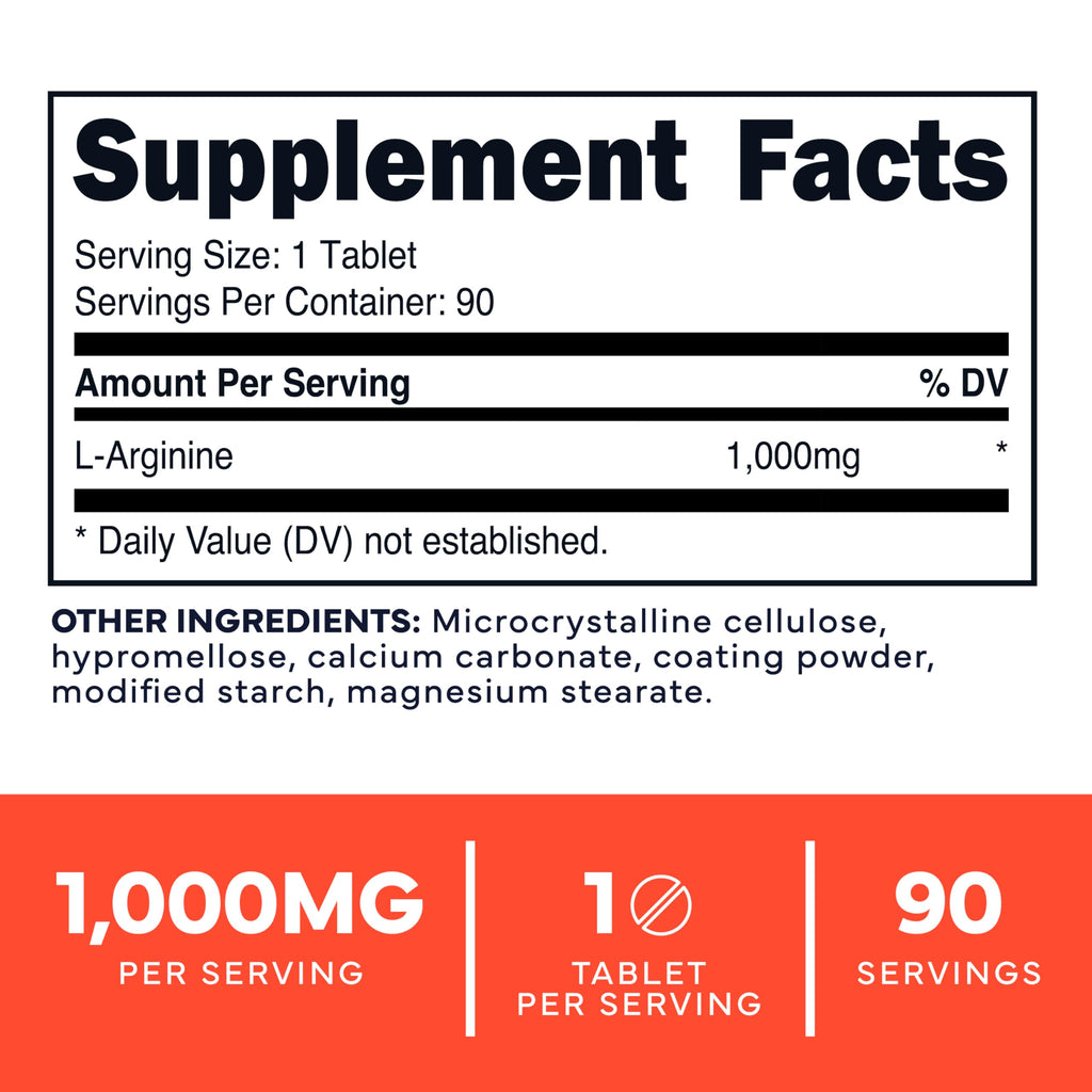 Type Zero L-Arginine 90 Tablets 1,000 mg per Serving - Non-GMO Type ZeroBuy Supplements Australia