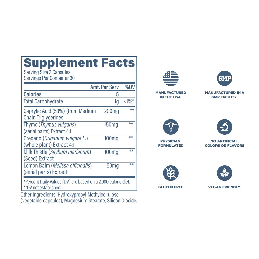 Revive MD Gut Health Supplements for Men & Women - Daily Gut Repair & Digestive Health Support Formula with Thyme, Oregano & Milk Thistle