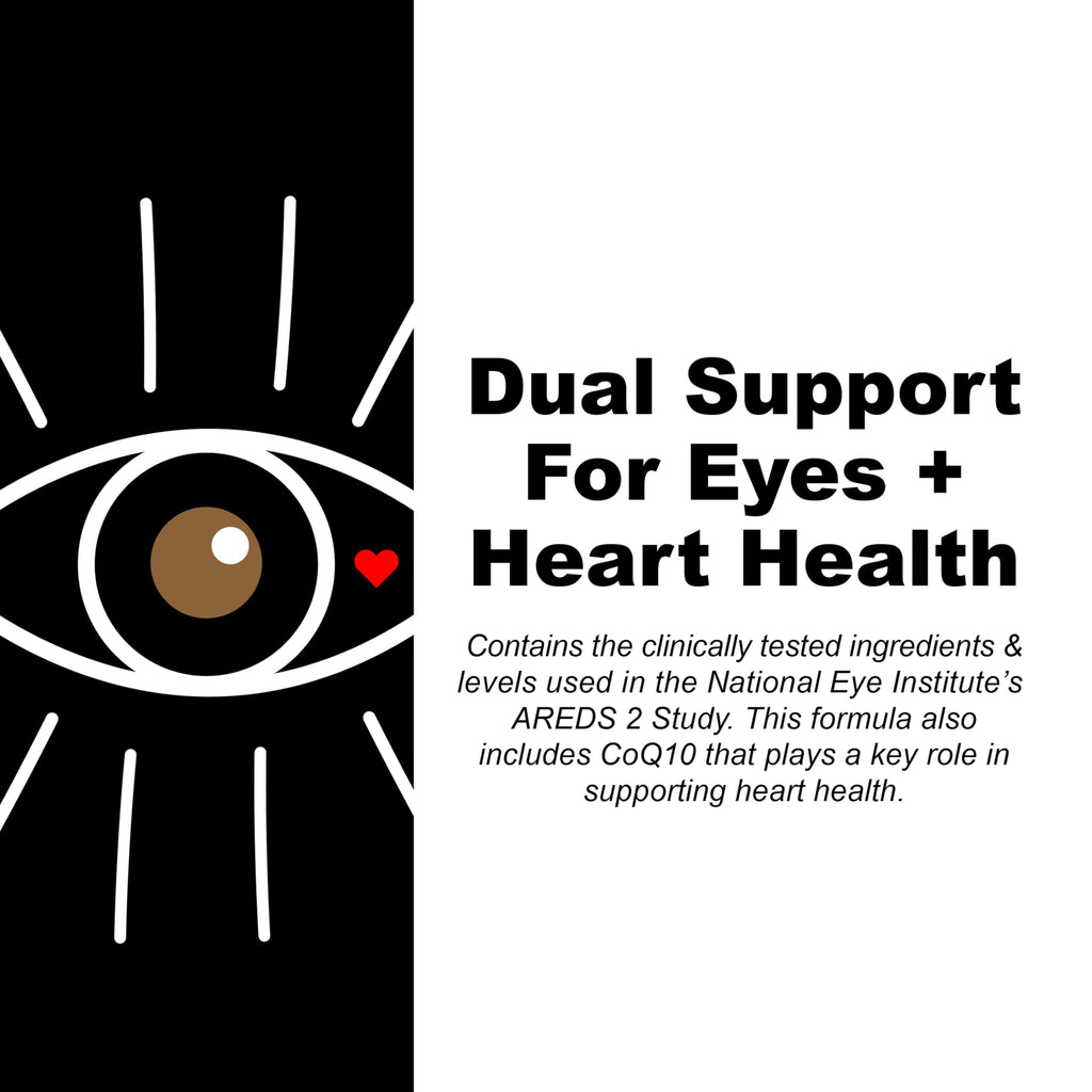 Generic4ME AREDS 2 SoftGels, 100 mg CoQ10 for Heart Health, 500 mg Vitamin C, 400 IU Vitamin E, 10 mg Lutein, 2 mg Zeaxanthin, 80 mg Zinc, 2 mg Copper - Supports Eye Health - 100 Mini SoftGels Generic4MEBuy Supplements Australia