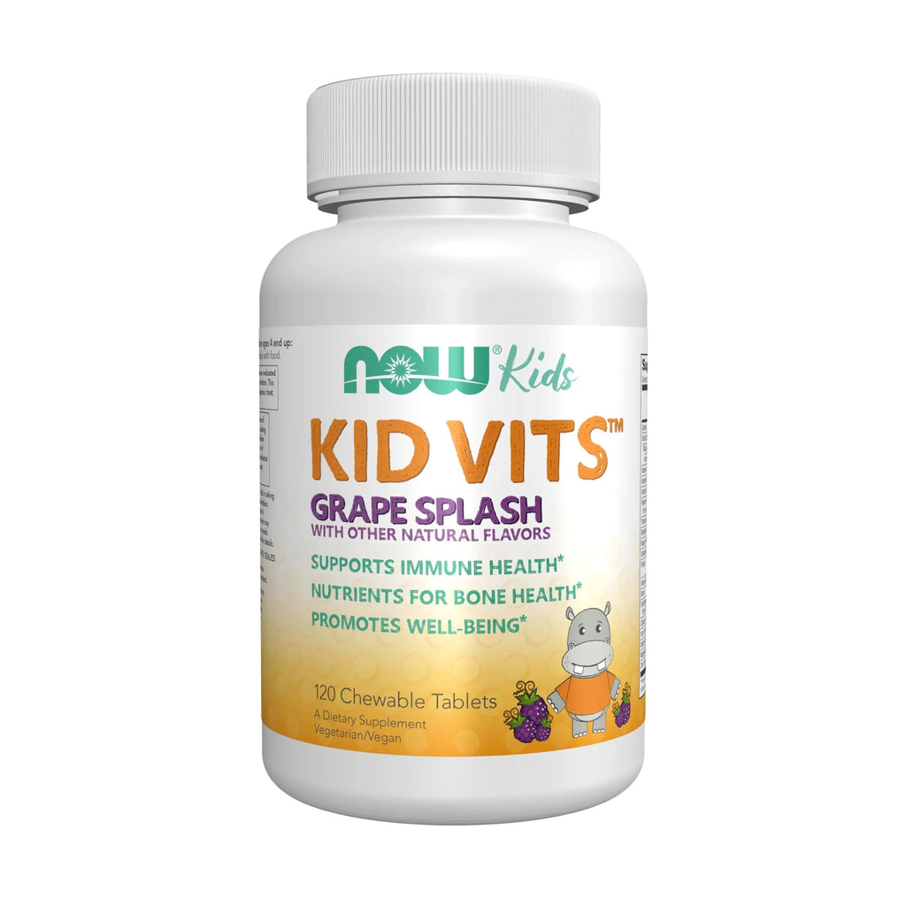 Now Kids Supplements, Kid Vits Multivitamin, Grape Flavor, 120 Chewable Tablets NOW Foods